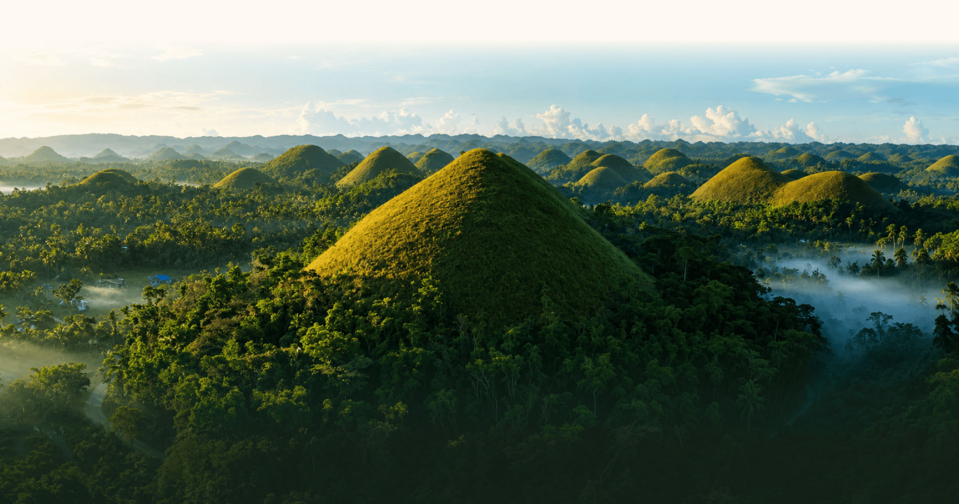 Scenic view of the Chocolate hills