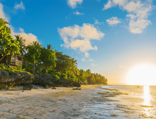 A Photo of Panglao beach with it's white-sand shore